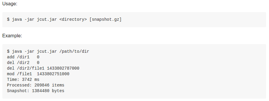 Track changes in a directory